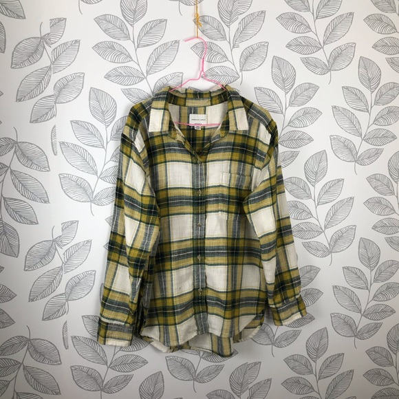 American Eagle Outfitters Tops - American Eagle | plaid flannel blouse